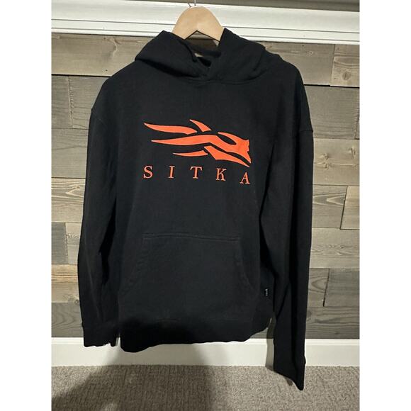 Sitka Logo Hoody Large. Black And Orange. Limited edition - Picture 1 of 3